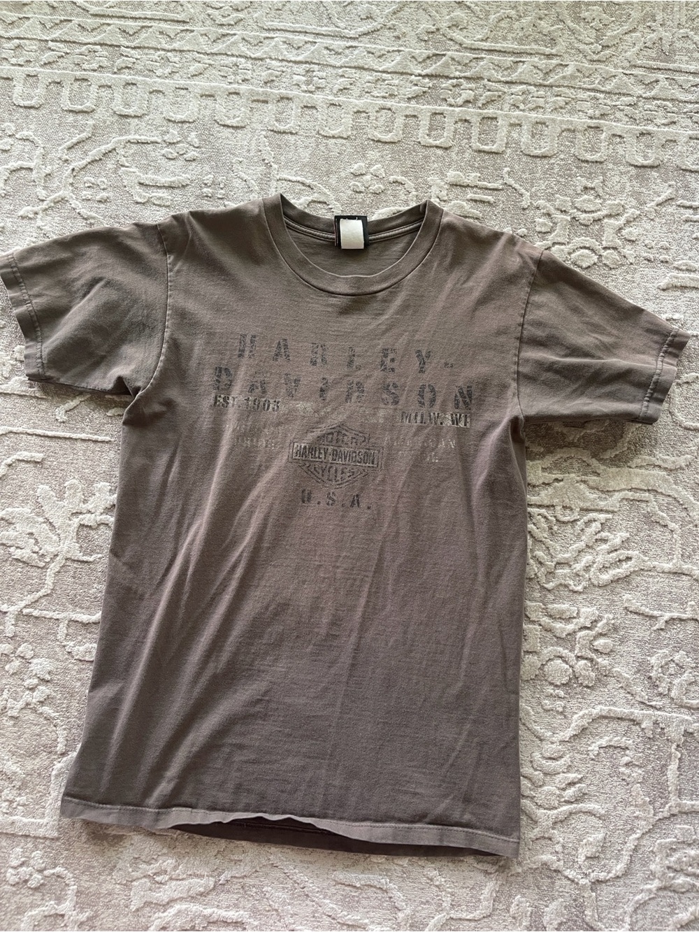 Harley-Davidson Brown Short-Sleeve Logo Tee